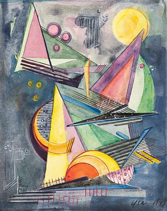 CHARLES SAHWEL, (20TH CENTURY, AMERICAN) Untitled (Pair).
